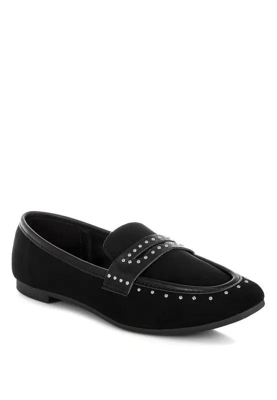 Lumina Penny Strap Studded Loafers for Elegant Style - Love Salve
